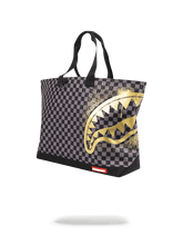 SHARKS IN PARIS GOLD STENCIL TOTE