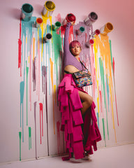 SLICED AND DICED CAMO MESSENGER SLING BAG