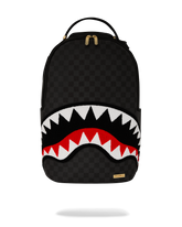 LIGHTS OUT SHARKS IN PARIS CHENILLE SHARK BACKPACK