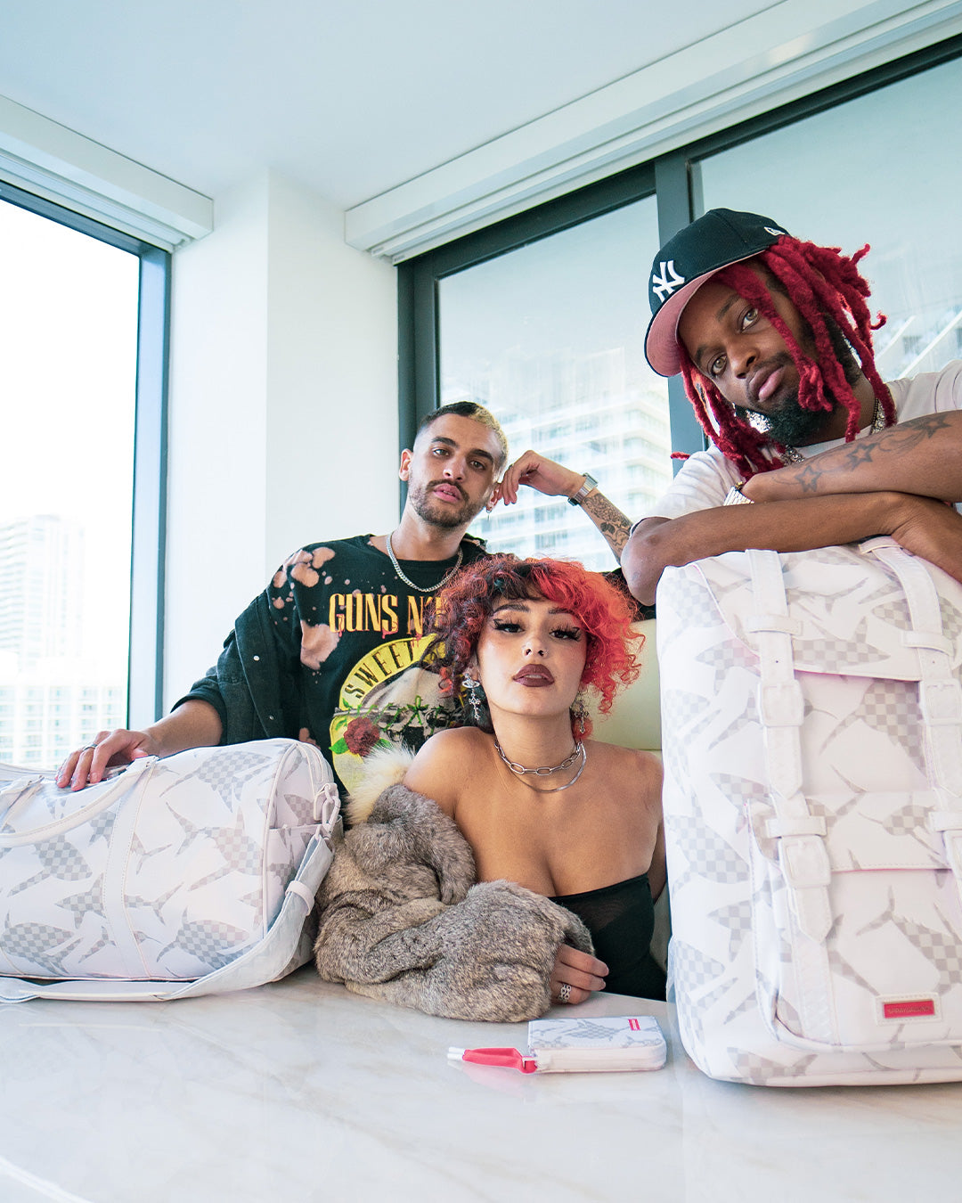 SHARK CHECK (WHITE) HILLS BACKPACK