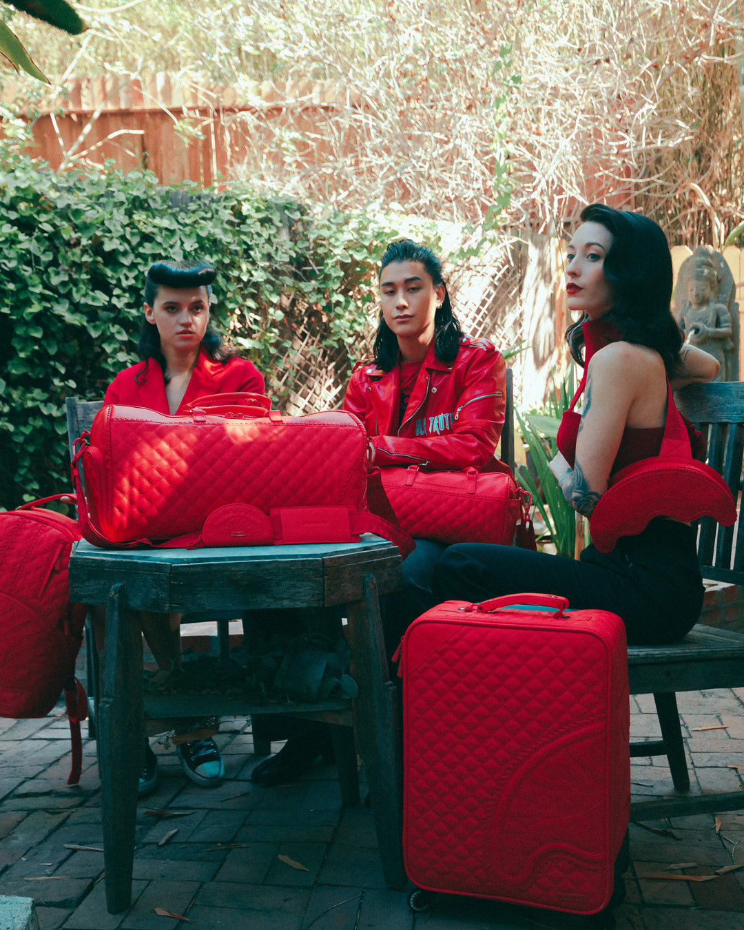 RED RIVIERA SHARKMOUTH CROSSBODY