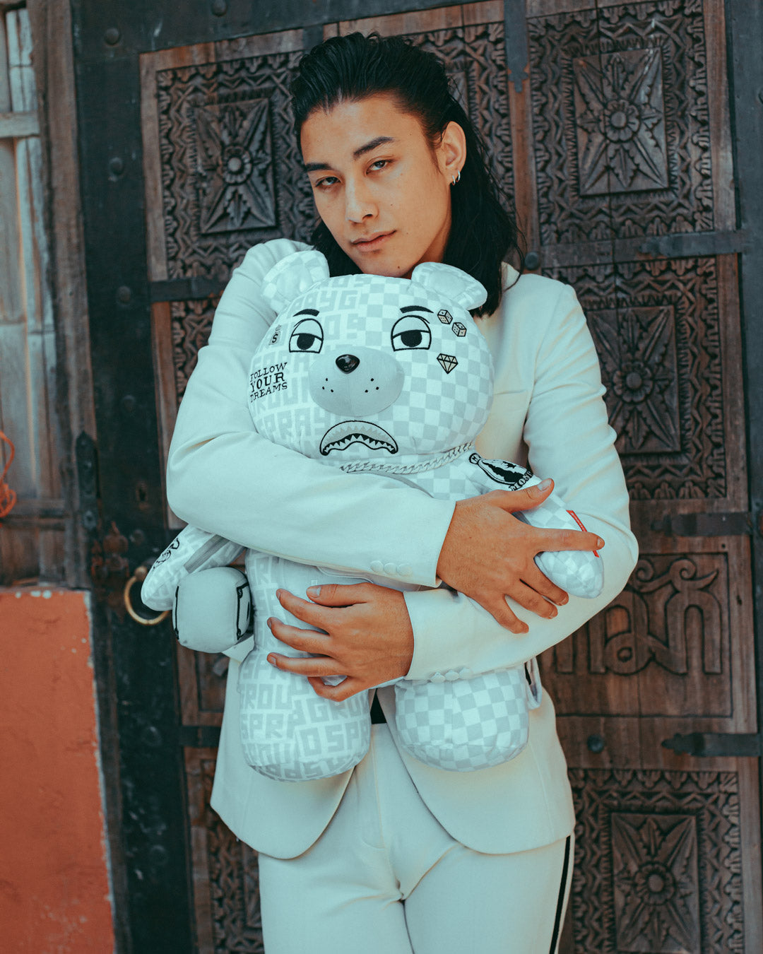 SPLIT THE CHECK (PEARL) MONEYBEAR TEDDYBEAR BACKPACK