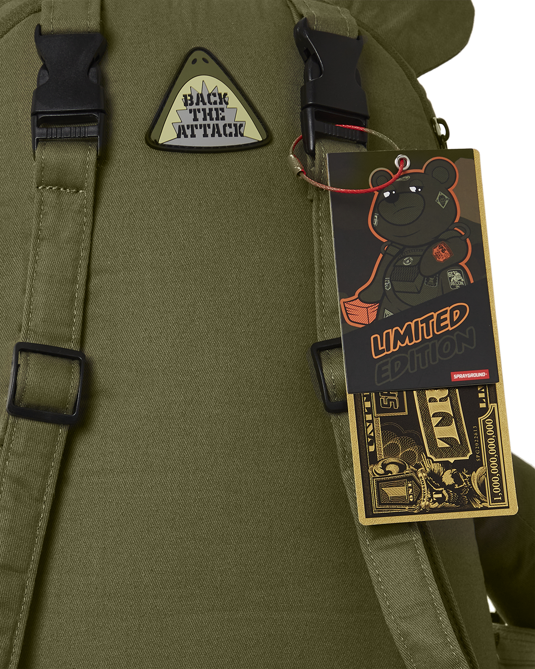 SPECIAL OPS FULL THROTTLE MONEYBEAR TEDDYBEAR BACKPACK