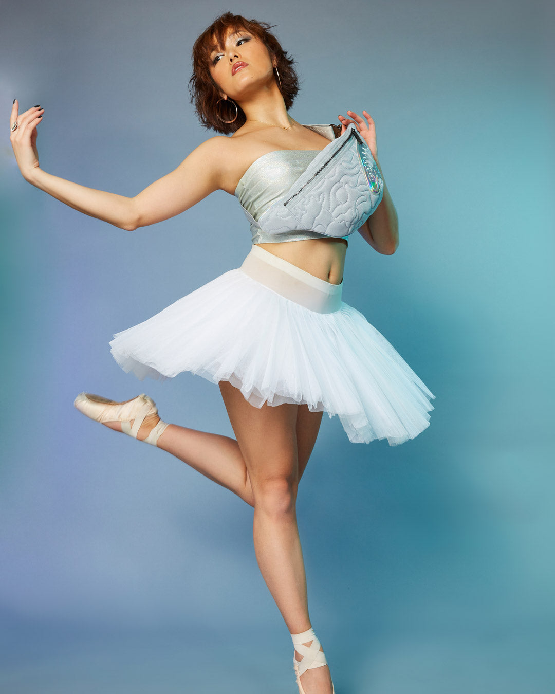 MIRASHAKU IRIDESCENT QUILT SAVVY CROSSBODY