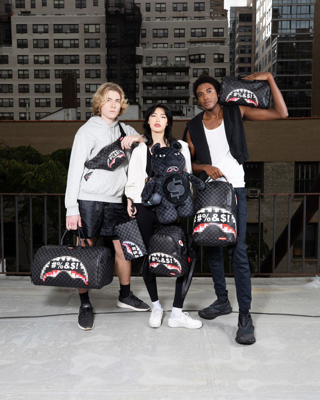 WHAT THE BEEP' SHARK MONEYBEAR TEDDYBEAR BACKPACK