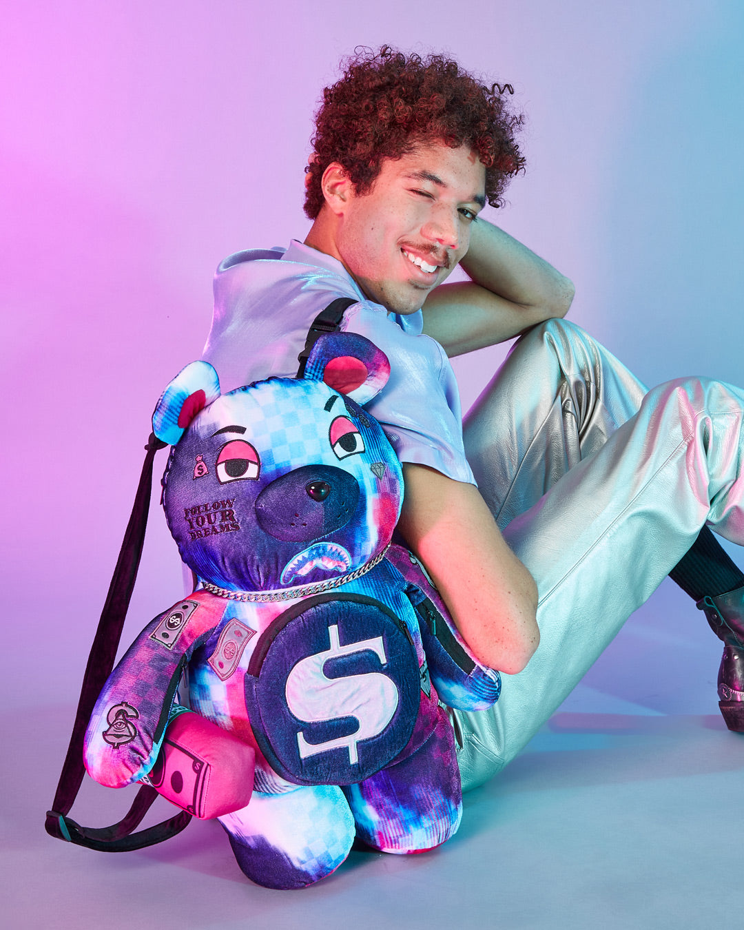 SHARKCLUB ELECTRONICA MONEYBEAR TEDDYBEAR BACKPACK