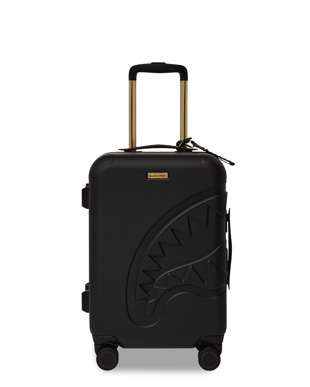 REALITY CHECK SHARKITECTURE CARRY-ON JETBLACK LUGGAGE (GOLD HARDWARE)