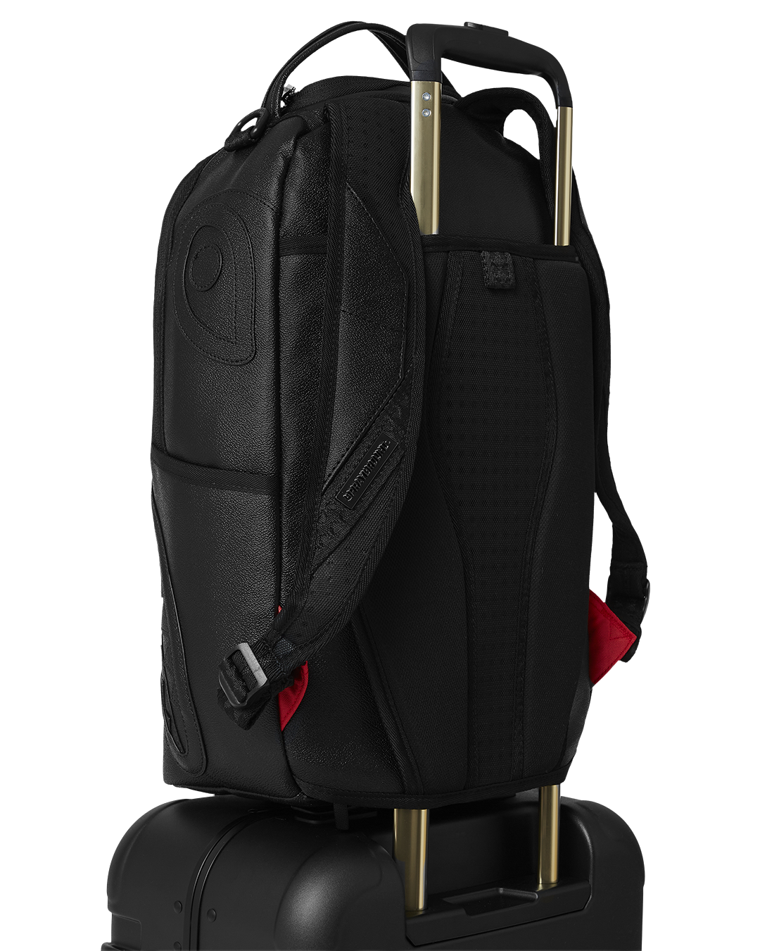 REALITY CHECK SHARKITECTURE CARRY-ON JETBLACK LUGGAGE (GOLD HARDWARE)