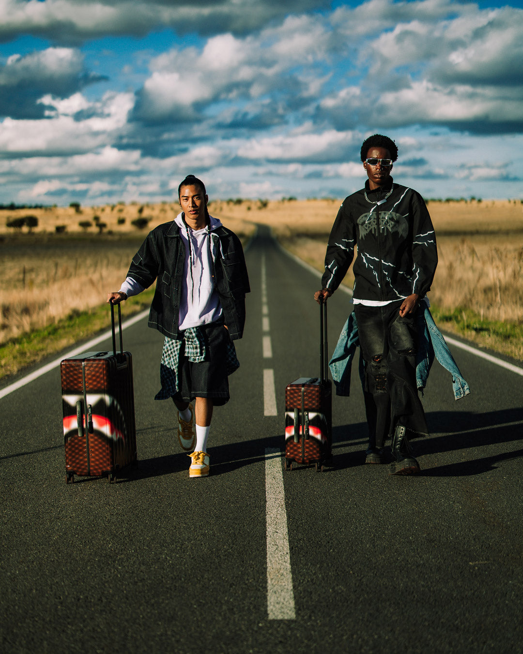 SHARKS IN PARIS BLUR EFFECT CARRY-ON LUGGAGE