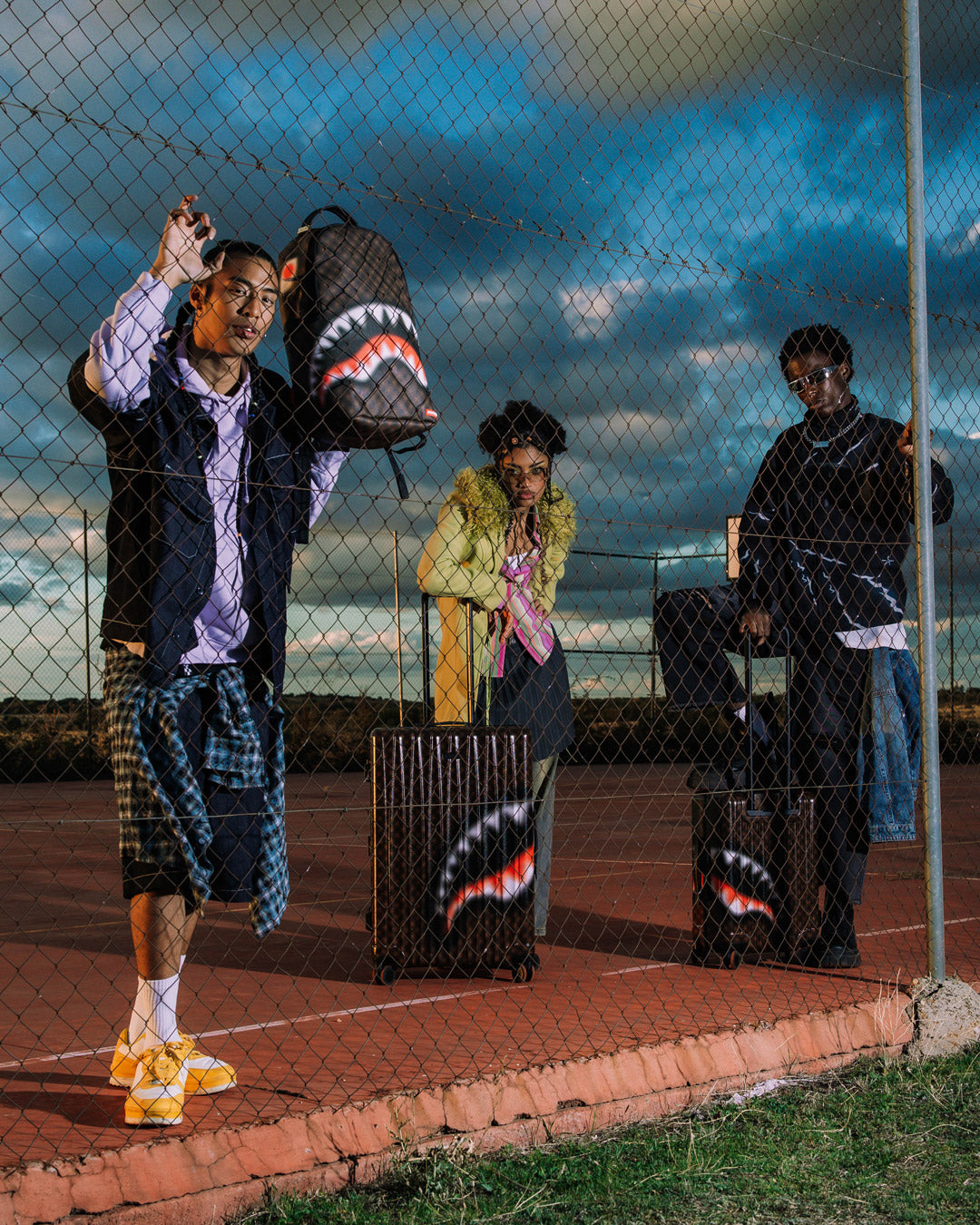 SHARKS IN PARIS BLUR EFFECT CARRY-ON LUGGAGE