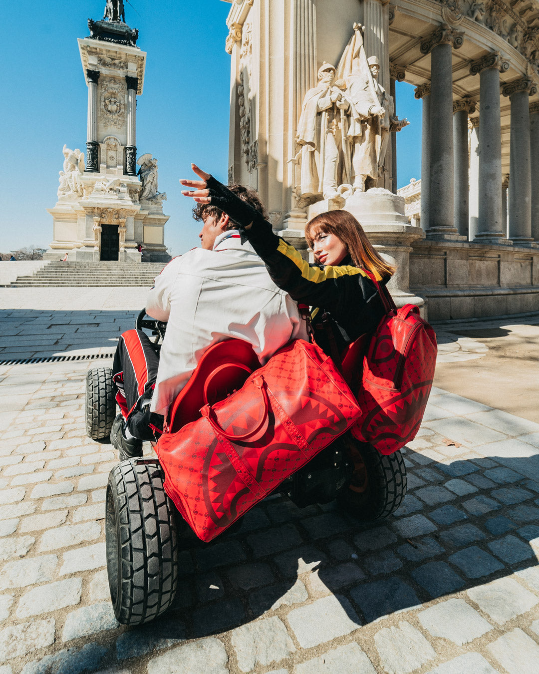 MONEY PATTERN BRICK DUFFLE