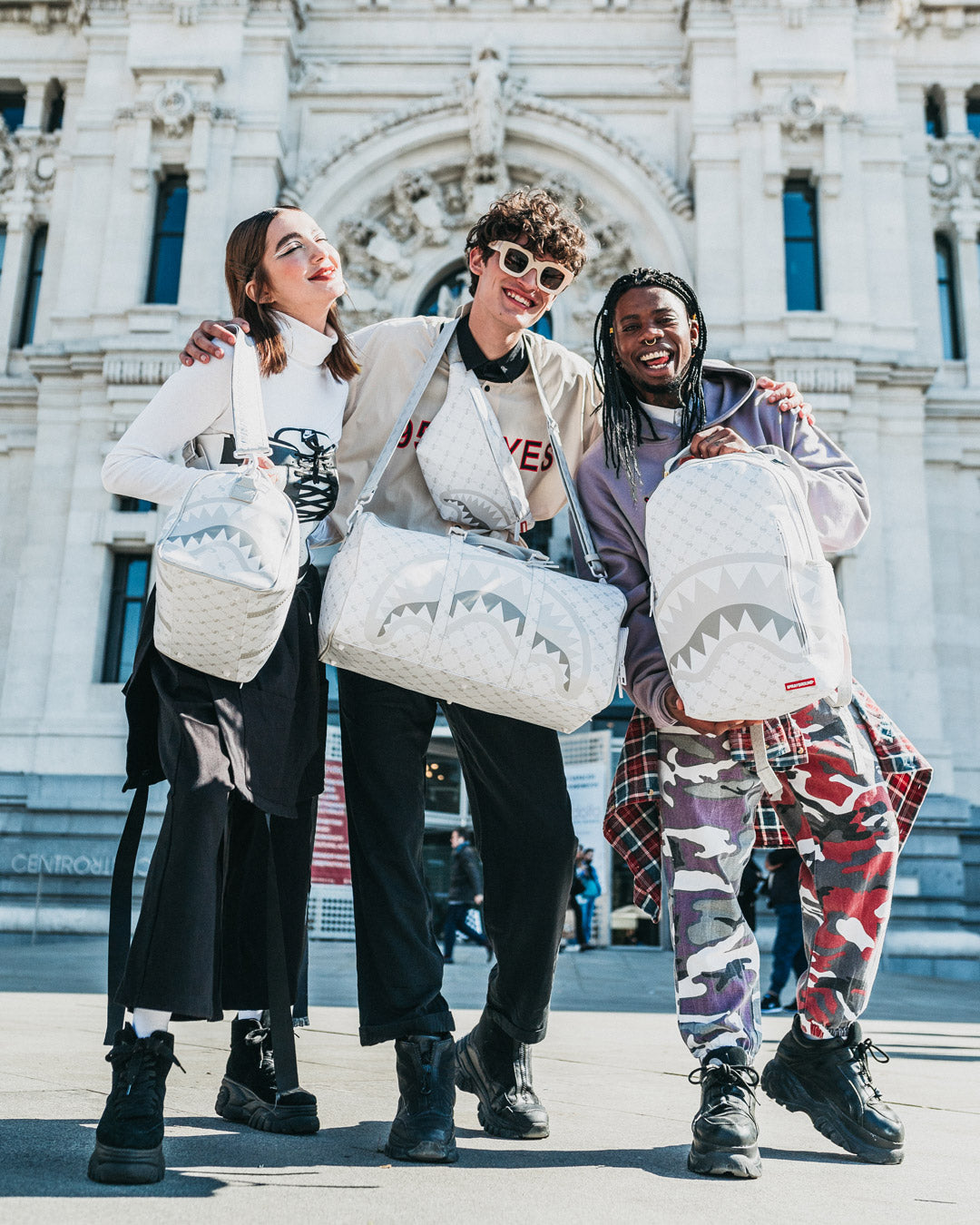 MONEY PATTERN POWDER MINI DUFFLE