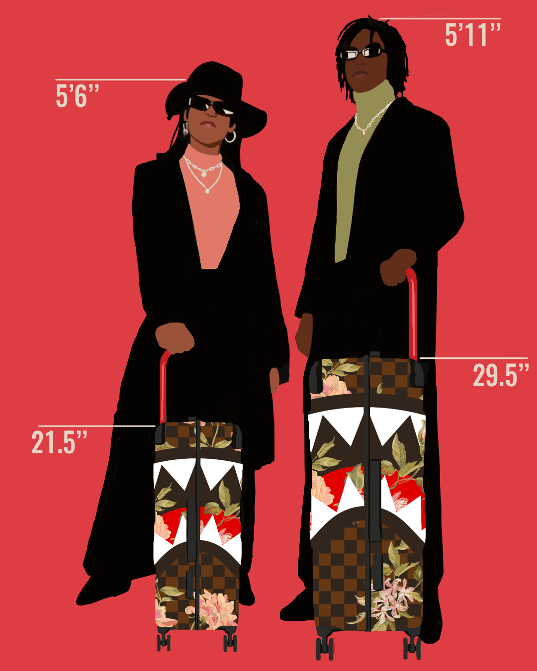 SHARKFLOWER 29.5” FULL-SIZE SHARKNAUTICS LUGGAGE