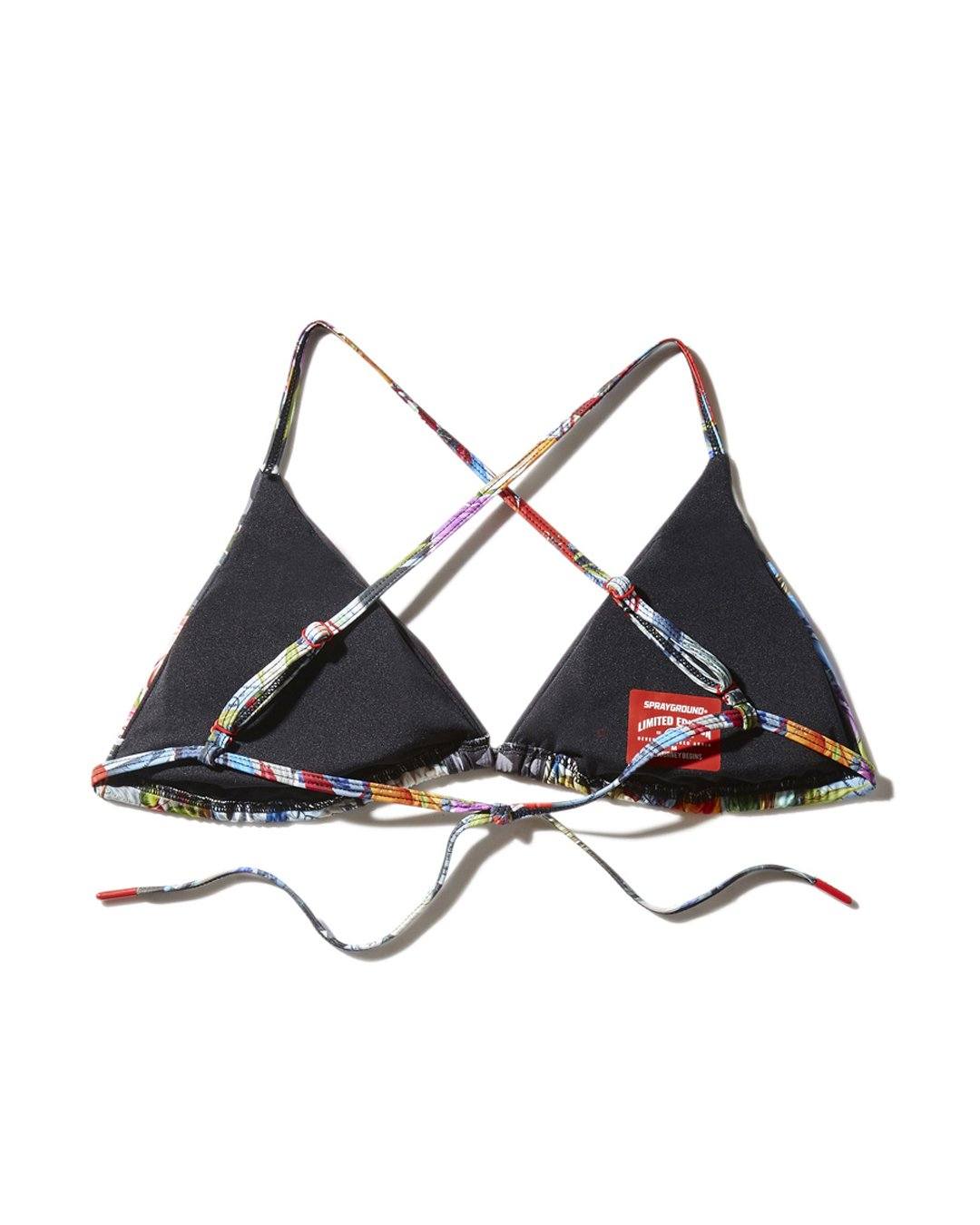 FLORAL MONEY BIKINI TOP