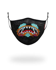 ADULT DRAGON SHARK FORM FITTING FACE MASK