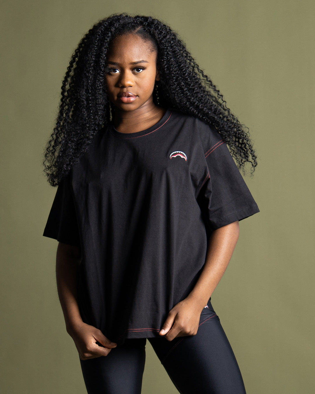 OVER SHARK T-SHIRT (BLACK)