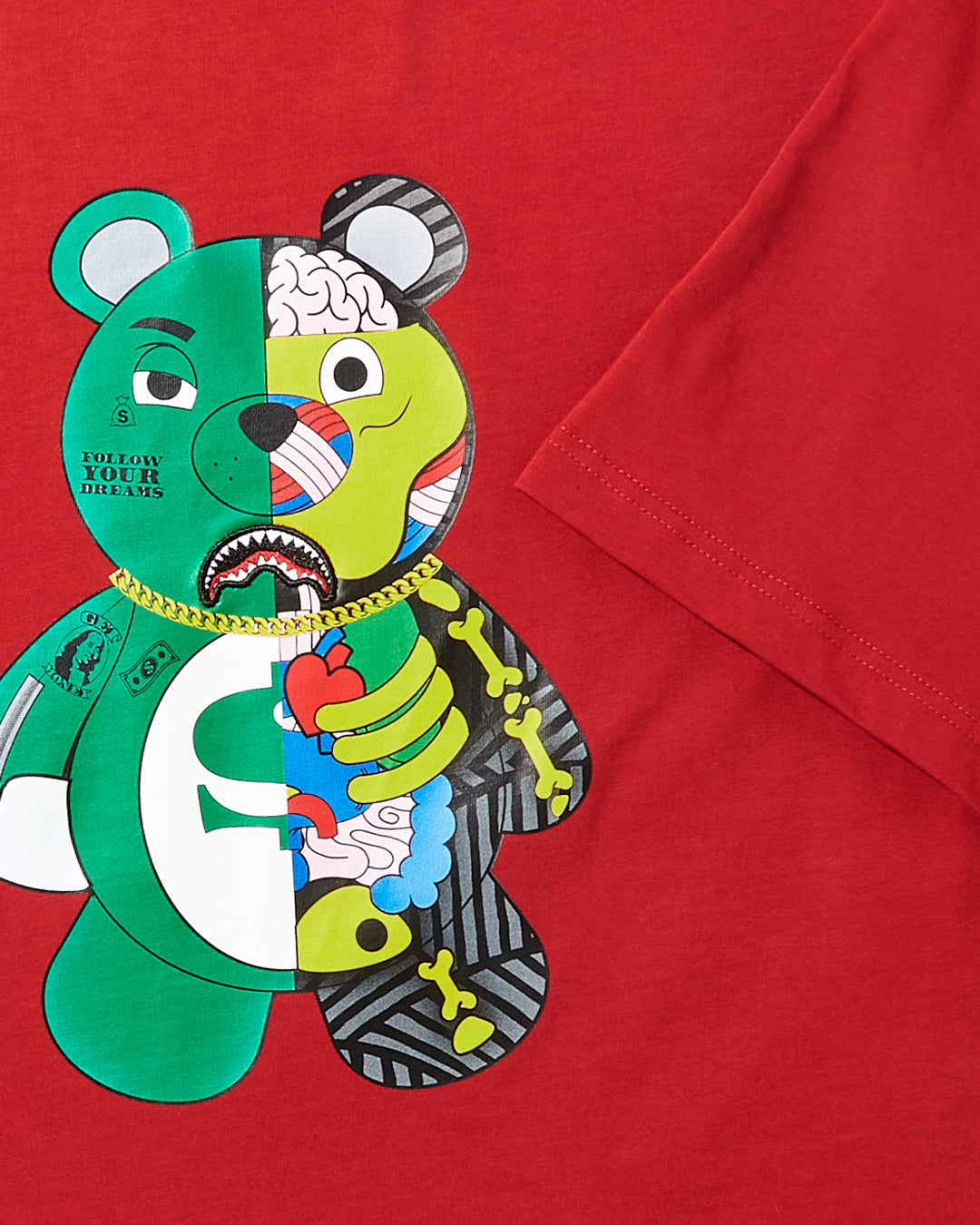 YOUTH ANATOMY BEAR T-SHIRT RED