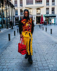 MONEY PATTERN BRICK TOTE