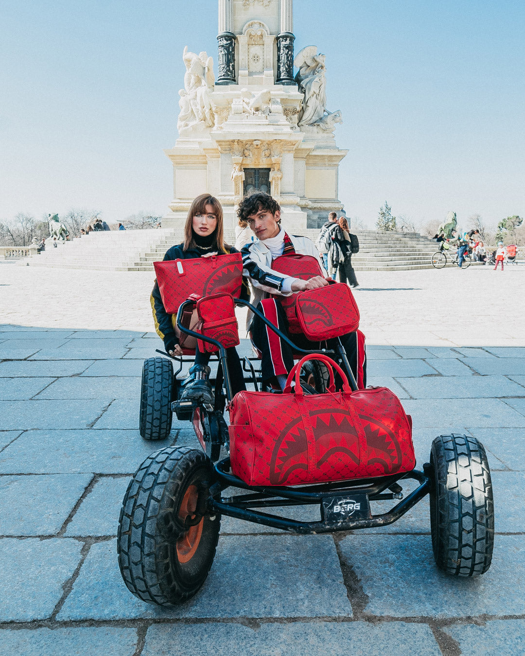 MONEY PATTERN BRICK TOTE