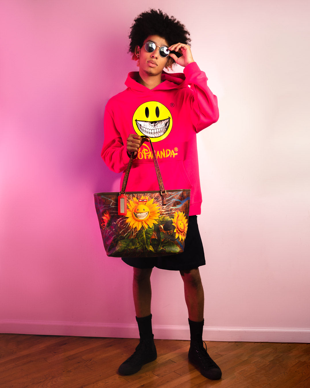 SUNFLOWER GRIN RON ENGLISH COLLAB TOTE