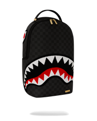 LIGHTS OUT SHARKS IN PARIS CHENILLE SHARK BACKPACK